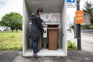 Le système de récolte des déchets GastroVert compte désormais un 400e point de collecte, à Vernayaz (photo d'illustration). KEYSTONE/PATRICK HUERLIMANN